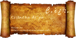Czibulka Éva névjegykártya