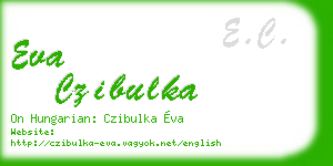 eva czibulka business card